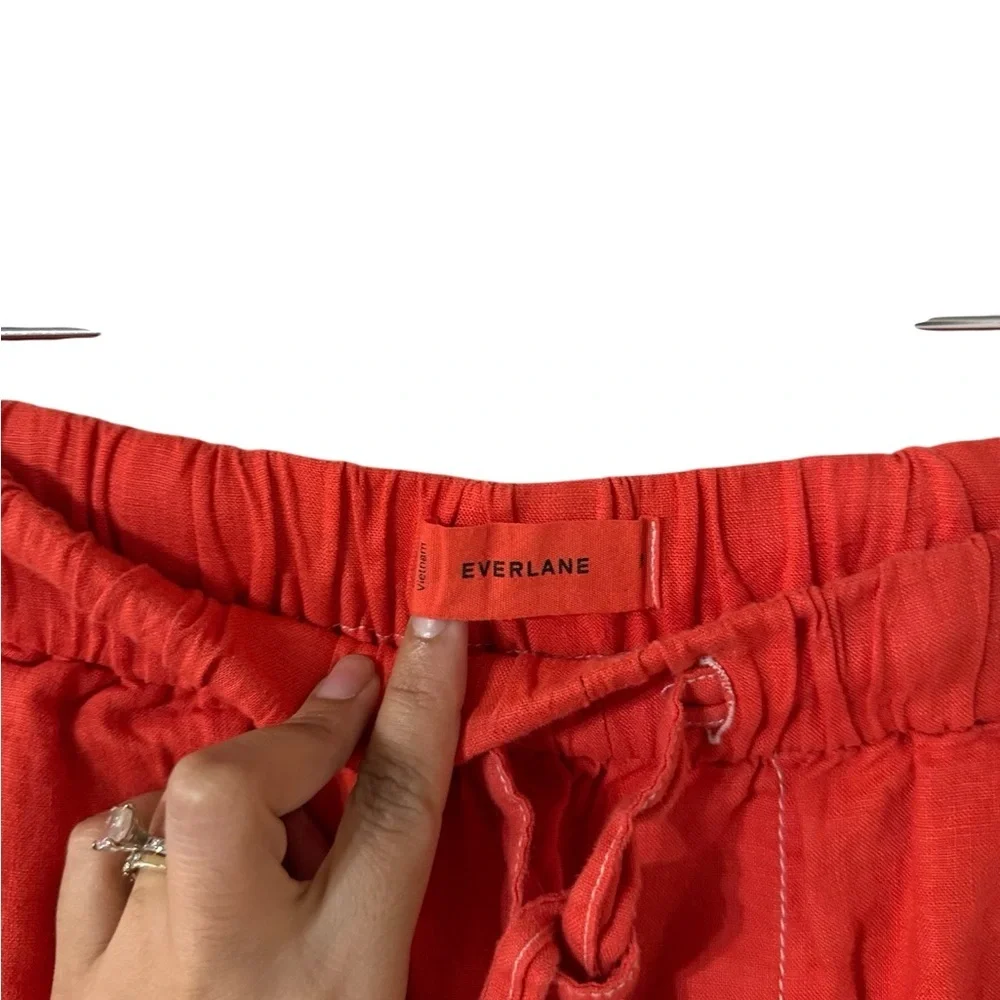 EVERLANE The Barrel European Linen Flax Coral Pants Trousers